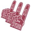 Sotiff 3 Pcs Giant Foam Finger 18 Inch We're Number 1 Foam Hand Cheerleading Pom Pom Cheer Supplies for Football Basketball Soccer Sports Events Team Spirit Games School Business(Maroon) view 1