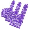 Sotiff 3 Pcs Giant Foam Finger 18 Inch We're Number 1 Foam Hand Cheerleading Pom Pom Cheer Supplies for Football Basketball Soccer Sports Events Team Spirit Games School Business(Purple) view 1