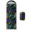 QOOMO Neon Dinosaur Printed Camping Sleeping Bags,3 Season Warm & Cool Weather,Lightweight,Waterproof Sleeping Bags for Adults & Kids,Traveling,and Outdoors,Camping Gear Equipment,31x90inch view 1