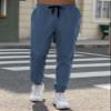 JMIERR Men's Casual Joggers Pants - Cotton Drawstring Chino Yoga Pants Hiking Outdoor Twill Track Jogging Sweatpants Travel Essentials Pants with Pockets for Men, 2XL, C Sky Blue view 3