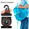 Tofficu 24 Pcs Compass Carabiner Keychains 2.7 Inch Plastic Clip-on Hiking Survival Accessories Bulk Pocket Compass for Men Kids Travel Outdoor Camping Party Mini Favors view 2
