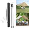 2 Pcs Adjustable Tarp Poles Telescoping Aluminum Rods Portable Awning Poles for Camping, Backpacking, Hiking view 2