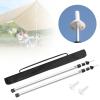 2 Pcs Adjustable Tarp Poles Telescoping Aluminum Rods Portable Awning Poles for Camping, Backpacking, Hiking view 3