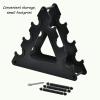 XYXHEII Weight Rack for Dumbbells, 3 Tier Dumbbell Rack, Dumbbell Rack Multifunctional, Home Gym Workout Equipment Storage Rack, Dumbbells Not Included (Black) view 3