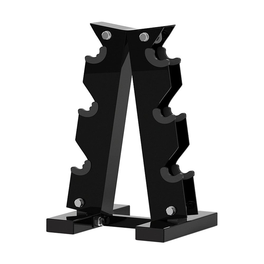 XYXHEII 5-Tier A-Frame Dumbbell Rack, Strength Training Dumbbell Racks, 3 Tier Dumbbell Rack, Compact Dumbell Rack, 4 Tier Weight Rack for Dumbbells (Black 3 Tier)