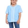 ACEFAST INC Kids Baseball Jersey Button Blank Softball Team Uniform Girls Boys Hip Hop T-Shirt Solid Color Sweatshirt view 1