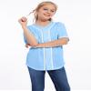 ACEFAST INC Kids Baseball Jersey Button Blank Softball Team Uniform Girls Boys Hip Hop T-Shirt Solid Color Sweatshirt view 2