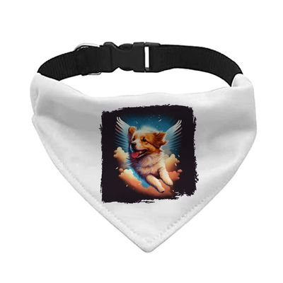 Dog Print Pet Bandana Collar - Themed Scarf Collar - Animal Art Dog Bandana - XL