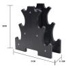3 Tier Weight Rack for Dumbbells, Dumbbell Rack Stand for Home Gym, Compact Dumbell Rack Stand, Dumbbell Rack Multifunctional, Barbell Heavy-Duty Dumbbell Rack (Black) view 4