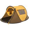 MoNiBloom Pop Up Tent for 1-2 Person Camping, Outdoor, Easy Setup, Family Travel, Beach Tent, 2 Doors, Side Windows, Weatherproof, Earth Yellow view 1
