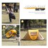 MoNiBloom Pop Up Tent for 1-2 Person Camping, Outdoor, Easy Setup, Family Travel, Beach Tent, 2 Doors, Side Windows, Weatherproof, Earth Yellow view 4