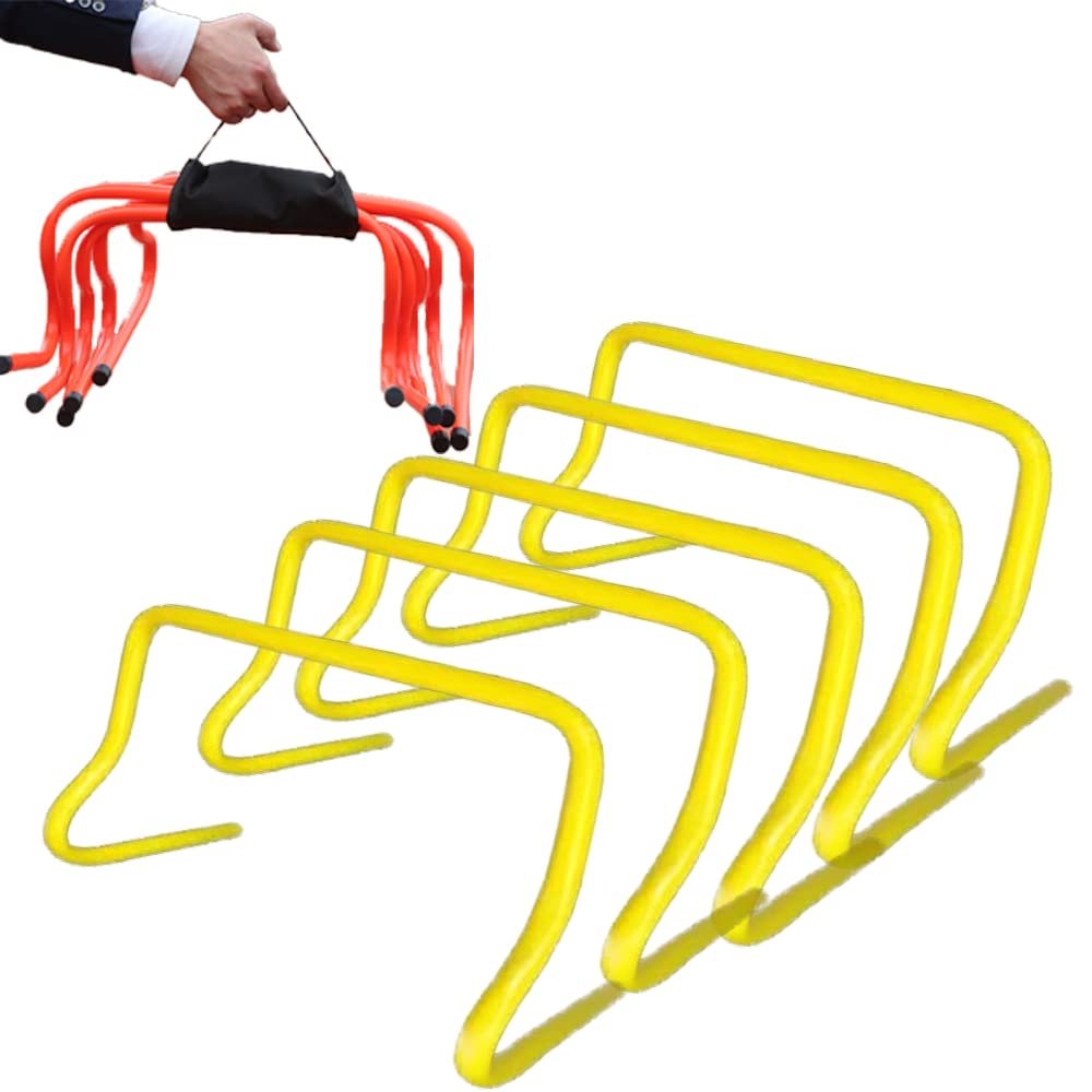 Hurdles Training Equipment,Agility Hurdles,Hurdles,Mini Hurdles,Agility Training Equipment,5-Pack Agility Training Hurdles- Sports Practice Equipment for Athletes, Soccer, Basketball (2 9in)