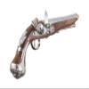 George Washington Flintlock Airsoft Co2 Powered Airsoft Pistol Collab w/HFC (Color: Silver) view 3
