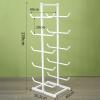 WIGING Yoga Mat Storage Rack, Metal Heavy Duty Multi-Layers Yoga Mat Rack, Yoga Mat Holder for Storing Yoga Mats Carpets and Hanging Yoga Strap (Color : White) view 2
