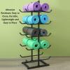 WIGING Yoga Mat Storage Rack, Metal Heavy Duty Multi-Layers Yoga Mat Rack, Yoga Mat Holder for Storing Yoga Mats Carpets and Hanging Yoga Strap (Color : White) view 4