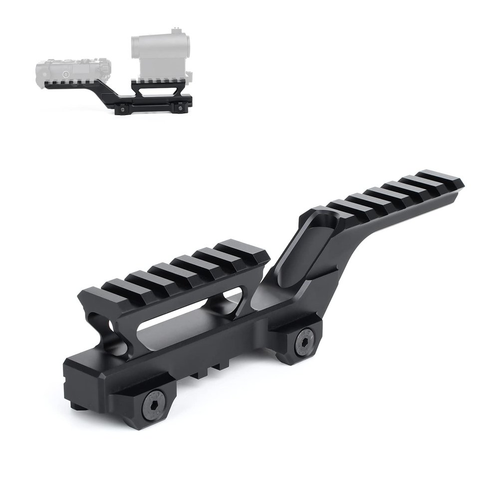 rdzzwxw Tactical Group Type Mount for EXPS3 Holographic Sight Red Dot Riser Mount Laser Combo Adapter Mount Base 20mm Picatinny Rail Riser Scope Mount for Night Vision T1/T2 Optic Sight