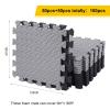 Ecally 100 Pcs 12 x 12 Gym Mat Foam Floor Mats for Home Gym Covers 96 Sq Ft Puzzle Exercise Square Interlocking Carpet Tiles with Border for Workouts Equipment Yoga Pilates (Black,Gray) view 2