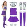 LOKI Helmet Women's Starfire Costume Cosplay Outfit for Girls Super Hero Suit Koriandr Dress Top Gloves Accessories Halloween Costume Set view 3