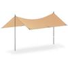 MoNiBloom Camping Tent Tarps Waterproof Portable 13 FT Ripstop DurableTarp for 10 Person Multifunctional Outdoor Camping Traveling Awning Backpacking Tarp Shelter for Hiking, Cream view 1