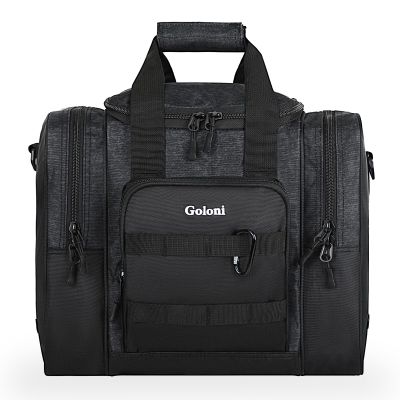 Goloni Bowling Ball Bag for Single Ball with Padded Ball Holder, 2 Pockets fit Bowling Shoes Up to Mens Size 14 and Accessories