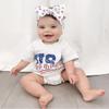 Ayalinggo 4th of July Baby Outfit Boy Girl My First Fourth of July Bubble Romper Oversized Onesie Toddler USA Clothes (Grey USA Romper,18-24 Months) view 2