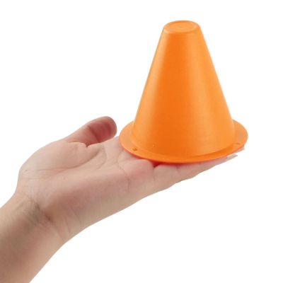 3 Inch Soccer Cones, 10PCS Mini Sport Training Marker Bight Color Plastic Traffic Cones Soccer Training Equipment for Outdoor Activity or Events (Orange)