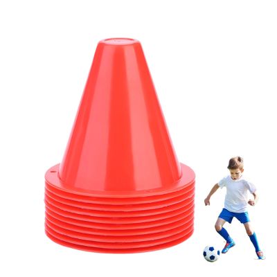 3 Inch Soccer Cones, 10PCS Sport Training Marker Cone Bight Color Plastic Traffic Cones for Football Basketball Practice Drills(red)
