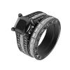 AIMAOMI 2pcs Women Engagement Ring Set Cubic Zirconia Bridal Wedding Band Square Cut Simulated Diamond Ring (Black, 12) view 1