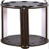 OSCCAR Round Floor Stand 9 Pool Cue Racks, Corner Portable Red Wooden Pool Stick Holder, Compact Billiard Table Accessories view 1