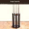 OSCCAR Round Floor Stand 9 Pool Cue Racks, Corner Portable Red Wooden Pool Stick Holder, Compact Billiard Table Accessories view 2