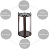 OSCCAR Round Floor Stand 9 Pool Cue Racks, Corner Portable Red Wooden Pool Stick Holder, Compact Billiard Table Accessories view 4