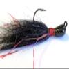 5 Sparkie Bucktail Jig Head Fluke Bass Walleye Standup Lure - Black w/Flash 1/2 oz view 1