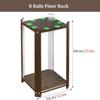 OSCCAR Wood Pool Cue Rack, Vertical Floor-Standing Cue Holder with Holds 8 Pool Cues, Billiard Bar Storage Stands for Billiards Rooms view 3