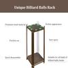OSCCAR Wood Pool Cue Rack, Vertical Floor-Standing Cue Holder with Holds 8 Pool Cues, Billiard Bar Storage Stands for Billiards Rooms view 4
