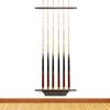 OSCCAR 2-Piece Billiard/Pool Cue Rack, Wall Mount Pool Stick Holder - Holds 6 Cues, for Game Room/Bars/Clubs (Color : Black) view 1