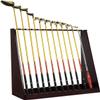 OSCCAR Golf Club Display Stand Large Wood Freestanding Floor Corner Storage Rack Holds 3 Clubs for Pool Cues & Fishing Rod view 1