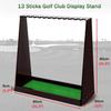 OSCCAR Golf Club Display Stand Large Wood Freestanding Floor Corner Storage Rack Holds 3 Clubs for Pool Cues & Fishing Rod view 2
