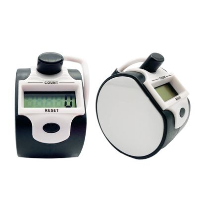 LEPEVNEY Tally Counter Digital LCD Electronic Handheld 5-Digit Number Count Clicker White Pack of 2