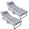 ZONETECH Folding Cot & Pad Mattress 4 Position Adjustable 2-Pack Portable,Premium Quality for Adult and Kids-Perfect for Camping, Travel,Patio,Beach,Indoor & Outdoor Activity with Carry Bag view 1