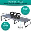ZONETECH Folding Cot & Pad Mattress 4 Position Adjustable 2-Pack Portable,Premium Quality for Adult and Kids-Perfect for Camping, Travel,Patio,Beach,Indoor & Outdoor Activity with Carry Bag view 4
