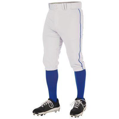 Champro Triple Crown 2.0 Baseball Knickers with Braid, Adult X-Large, White, Royal