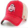 47 NCAA Trawler Team Color Mesh Trucker Clean Up Adjustable Hat, Adult One Size Fits All (Ohio State Buckeyes Red) view 1