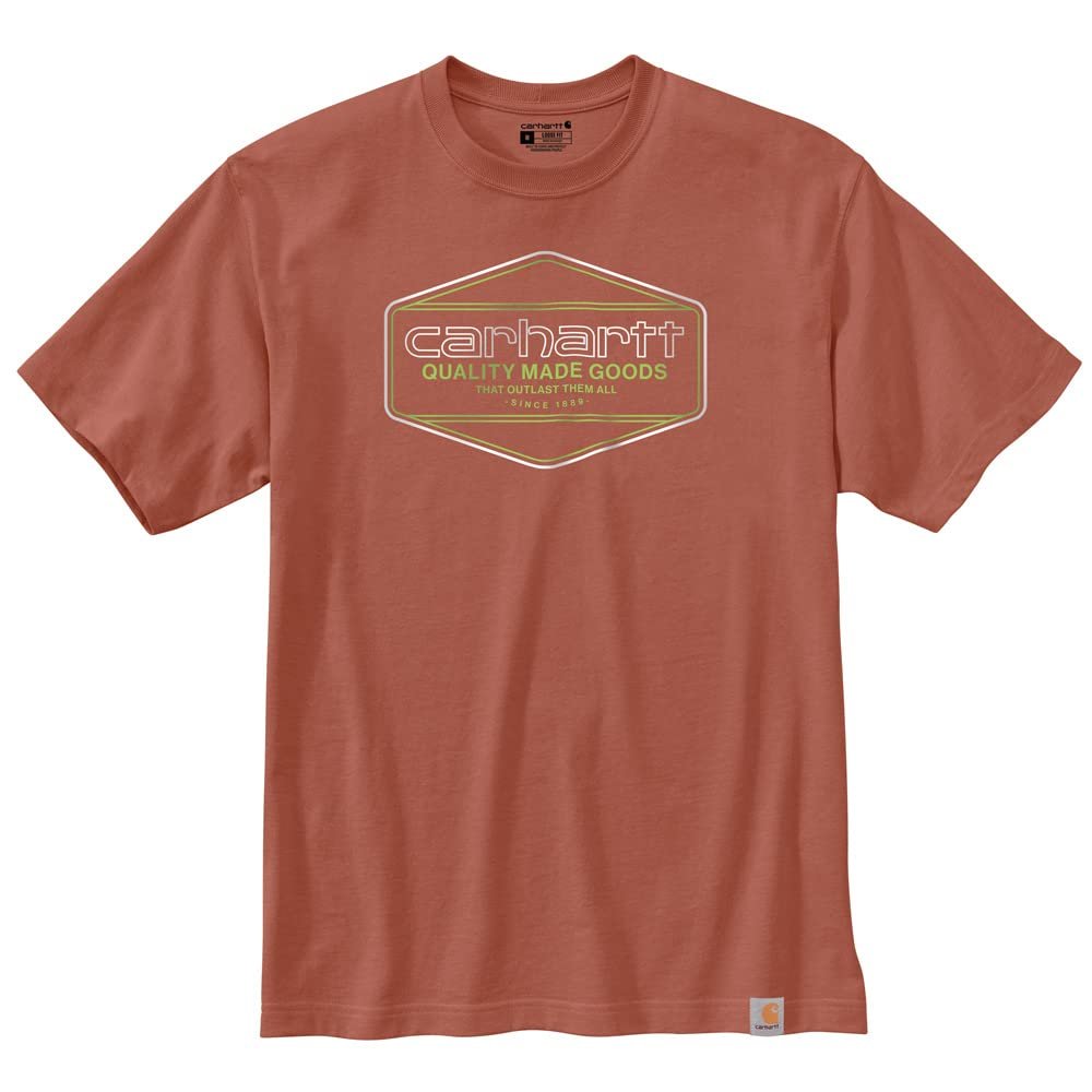 Carhartt Men's 105711 Loose Fit Heavyweight Short-Sleeve Quality Graphic T-Shir - X-Large Regular - Terracotta