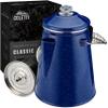 COLETTI Classic Percolator Coffee Pot  The Most Nostalgic Camping Coffee Pot, Now Modernized [Blue Enamel, 12 Cup] view 1