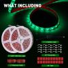 JUIOHAKY Marine LED Strip Lights Boat Lights for Night Fishing Boat LED Strip Light 12V Waterproof, Interior Deck Light for Pontoon, Kayak, Jon Boats, Bass Boats (Green, 32.8ft) view 2