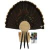 Esh Turkey Fan Mount Kit - Customized State Turkey Tail Mounting Plaque - Natural Oak Wood - Iowa view 1