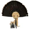 Esh Turkey Fan Mount Kit - Customized State Turkey Tail Mounting Plaque - Natural Oak Wood - New York view 1