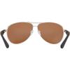 Fisherman Men's Shiny Silver with Soft Touch Black Temple w/Brown Lens-Spring Hinge Polarized Pilot Sunglasses, 46mm,61mm,135mm view 4