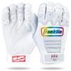 Franklin Sports Women's Fastpitch Softball Batting Gloves - Aura CFX Pro FP Women's + Girls' Batting Gloves for Softball + Baseball - White + Multicolor Chrome Pair - Adult Extra Large view 1