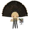 Esh Turkey Fan Mount Kit - Customized State Turkey Tail Mounting Plaque - Natural Oak Wood - Tennessee view 1